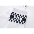 【FILA官方直營】素色格紋造型中筒襪-白色(SCY-1301-WT)
