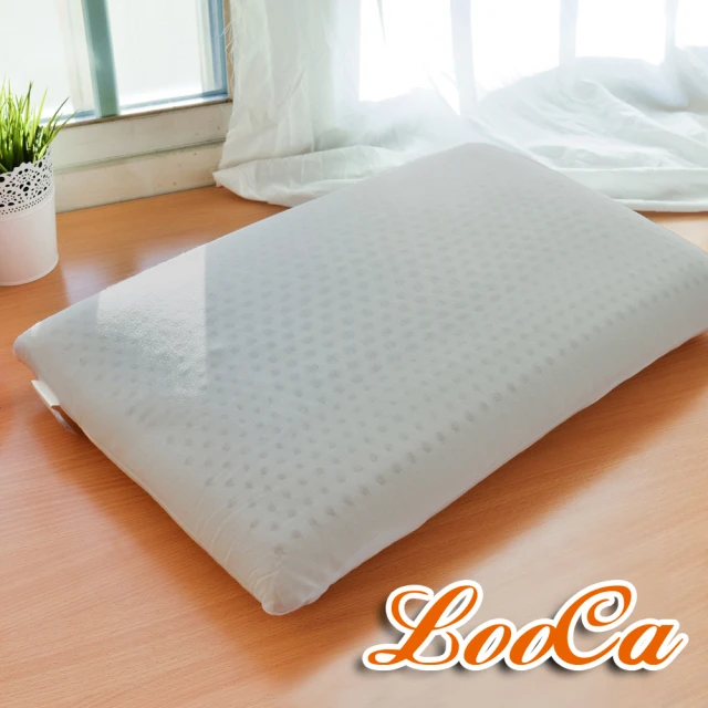【LooCa】加強護頸基本型乳膠枕頭(1入)