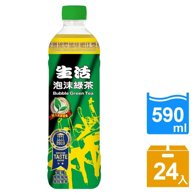 【生活】泡沫綠茶590mlx24入/箱