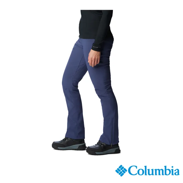 【Columbia 哥倫比亞 官方旗艦】女款-Back Beauty™鋁點保暖防潑長褲-深藍(UAR04370NY/HF 秋冬款)