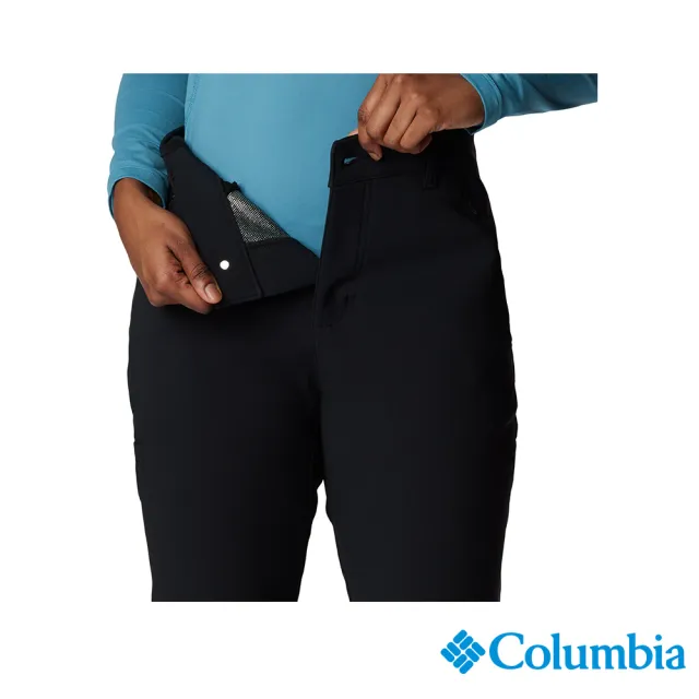 【Columbia 哥倫比亞 官方旗艦】女款-Back Beauty™鋁點保暖防潑長褲-黑色(UAR04370BK/HF 秋冬款)