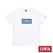【EDWIN】男裝 數位煙霧BOX LOGO短袖T恤(白色)