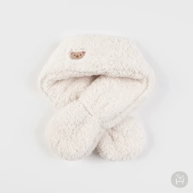 【Happy Prince】韓國製 Chico奶白雪絨嬰兒童圍巾(保暖寶寶圍脖圍兜口水巾)