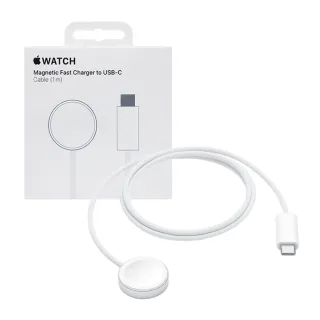 【Apple 蘋果】原廠 Watch 磁性快速充電器對 USB-C 連接線 1 公尺(MT0H3TA/A)
