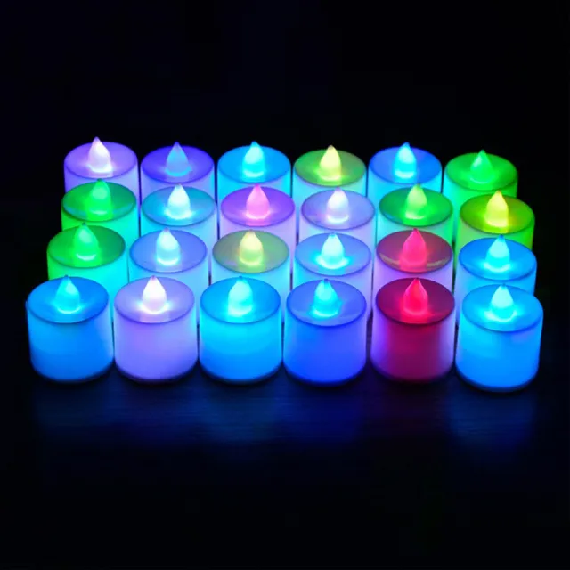 【gin gin】LED 電子蠟燭燈 24入_四款可選 仿真蠟燭(聖誕節裝飾 聖誕燈 求婚佈置 派對佈置 LED蠟燭)
