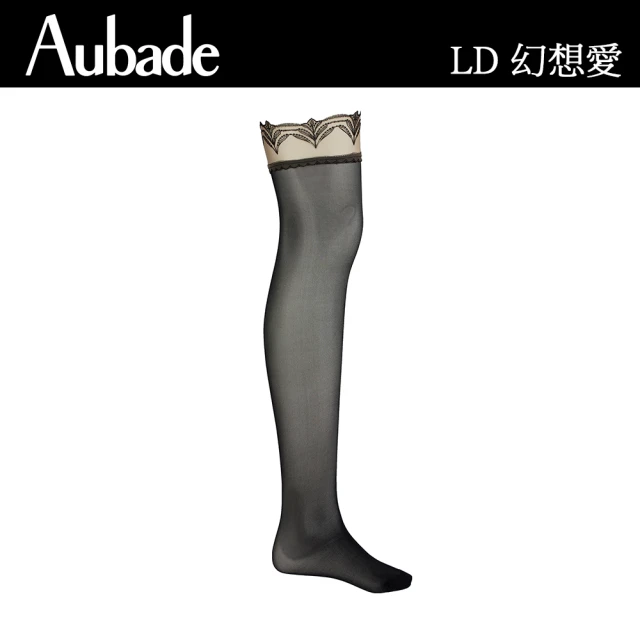 【Aubade】幻想愛刺繡大腿襪 法國進口 性感褲襪 女內衣配件-LD(黑)