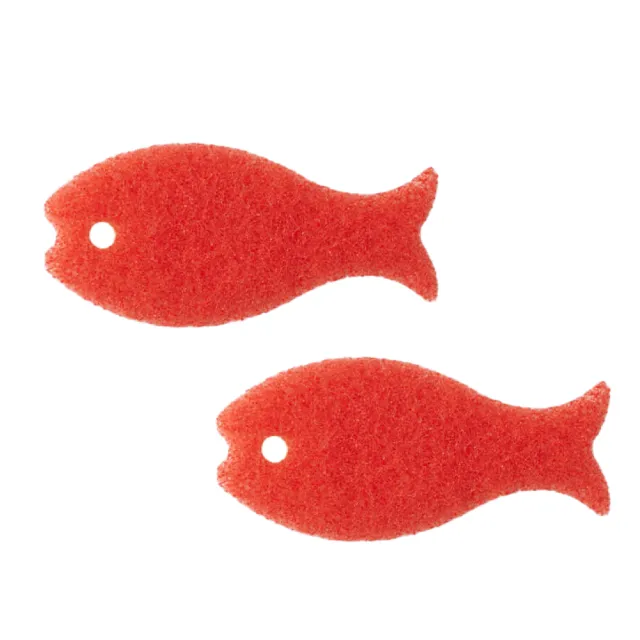 【MARNA】日本進口小魚造型菜瓜布-限定色2入組(顏色任選)