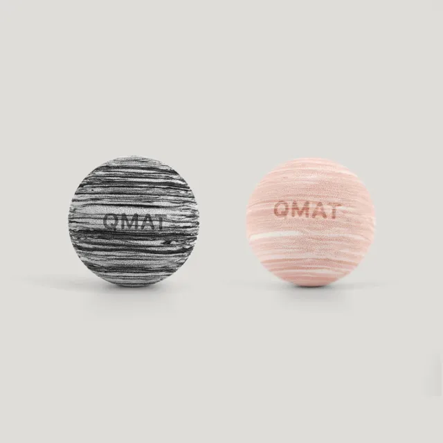 【QMAT】筋膜球2入組 台灣製 40D-70D(按摩球 紓緩痠痛 重量輕 好攜帶 軟硬適中)
