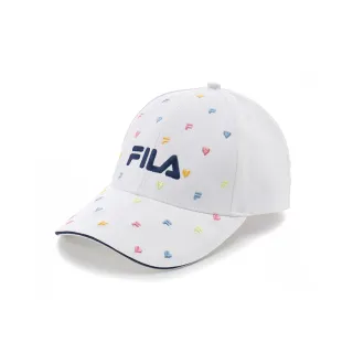 【FILA官方直營】時尚LOGO帽/棒球帽-白色(HTY-1105-WT)