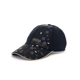 【FILA官方直營】時尚LOGO帽/棒球帽-黑色(HTY-1101-BK)