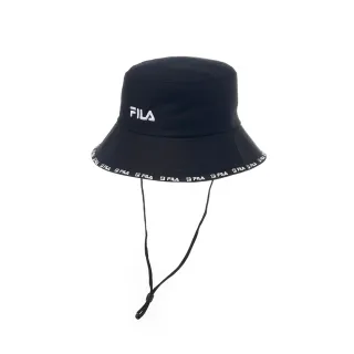 【FILA官方直營】簡約素色筒帽/漁夫帽-黑色(HTY-1200-BK)