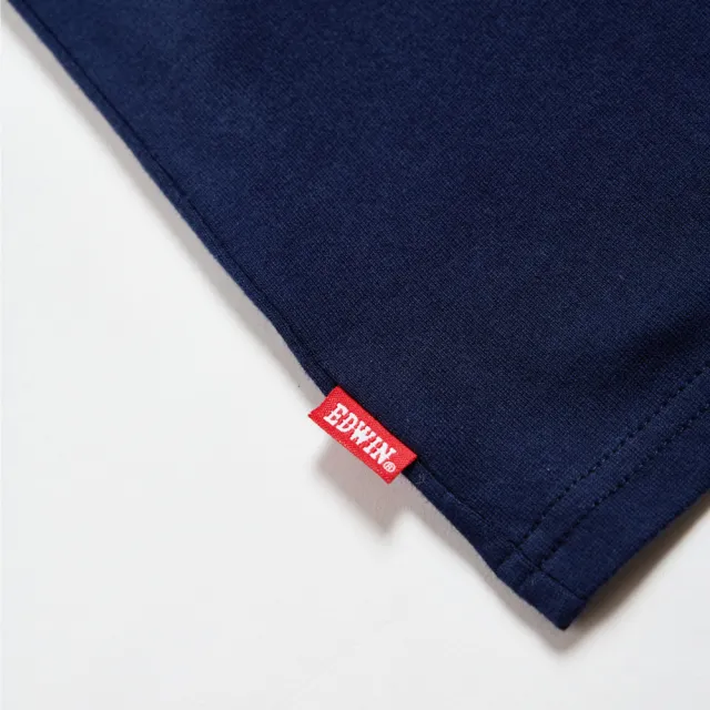【EDWIN】男裝 露營系列 背後營地BOX LOGO印花短袖T恤(丈青色)