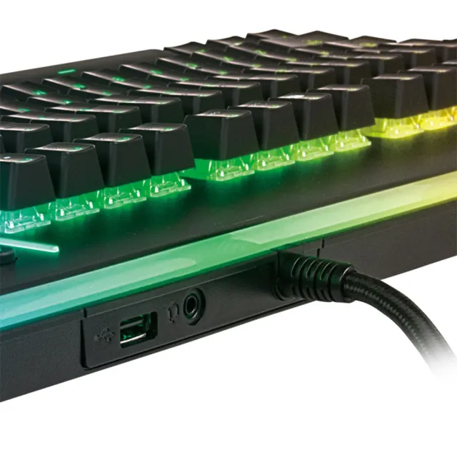 【Thermaltake 曜越】Level 20 RGB Cherry MX 機械式青軸電競鍵盤(KB-LVT-BLBRTC-01)