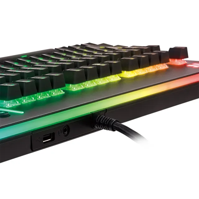 【Thermaltake 曜越】Level 20 RGB Cherry MX 機械式 銀軸 中文 電競鍵盤 鈦灰特仕版(KB-LVT-SSSRTC-01)