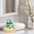 【PURARE】綠水晶發光擴香杯禮盒 綠螢石能量水晶燈 天然擴香石 晶石(能量綠水晶500g+充電款無線底座燈)