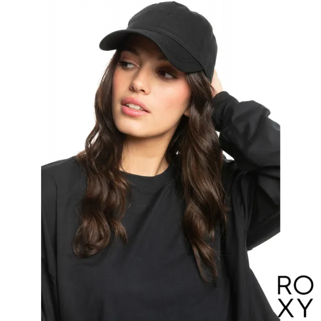 【ROXY】女款 配件 鴨舌帽 棒球帽 老帽 DEAR BELIEVER LOGO(黑色)