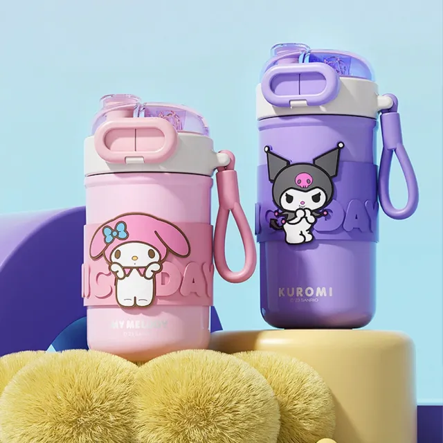 【SANRIO 三麗鷗】凱蒂貓美樂蒂酷洛米316不鏽鋼吸管直飲保溫杯510ml(大耳狗/布丁狗/帕恰狗)