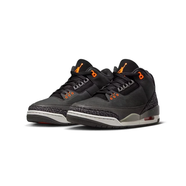 【NIKE 耐吉】Air Jordan 3 RetroFear Pack 爆裂紋深灰橘 男鞋 運動鞋 休閒鞋 CT8532-080