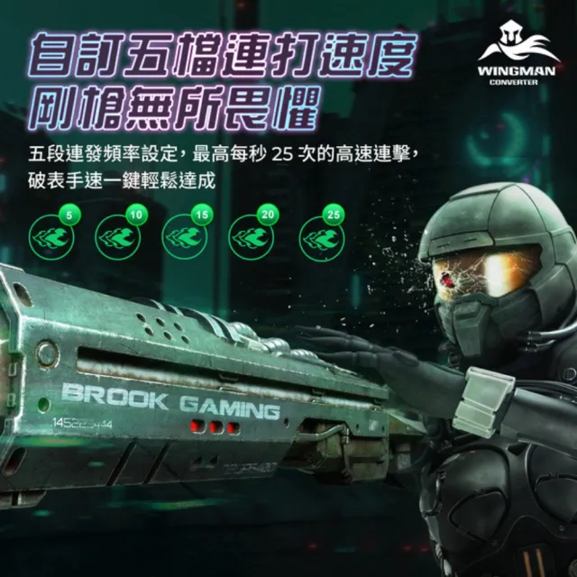 【Brook】超級轉接器Wingman XE2(能讓喜愛的手把在PS3/PS4/Switch主機上進行遊戲)