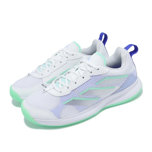 adidas 愛迪達 網球鞋 AvaFlash 藍 白 蒂芬妮綠 女鞋 透氣 輕量 運動鞋(HP5272)