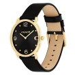 【COACH】官方授權經銷商 Elliot 簡約大數字面盤手錶-36mm/黑x金 母親節 禮物(14504245)