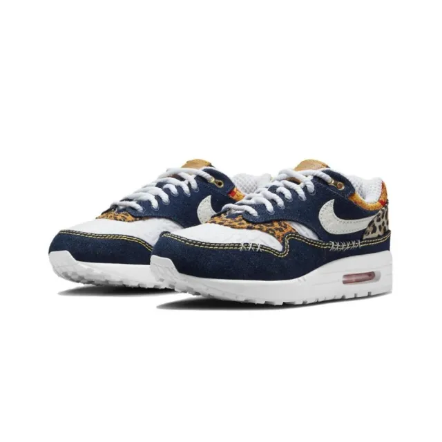 NIKE 耐吉】Nike Air Max 1 PRM Denim Leopard 丹寧藍豹紋男鞋運動鞋