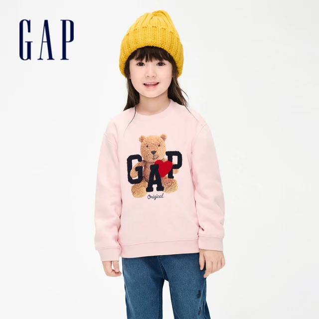 GAP 兒童裝 Gap x DAP聯名 Logo印花刷毛帽T