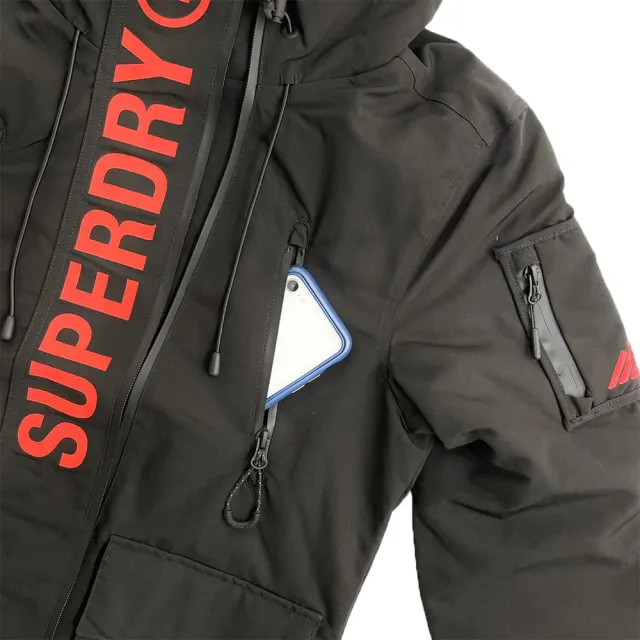 【Superdry】女外套  冬季新款 鋪棉 防水拉鍊 superdry 連帽 外套 雙拉鍊 防風外套 平輸品(防風外套9304)