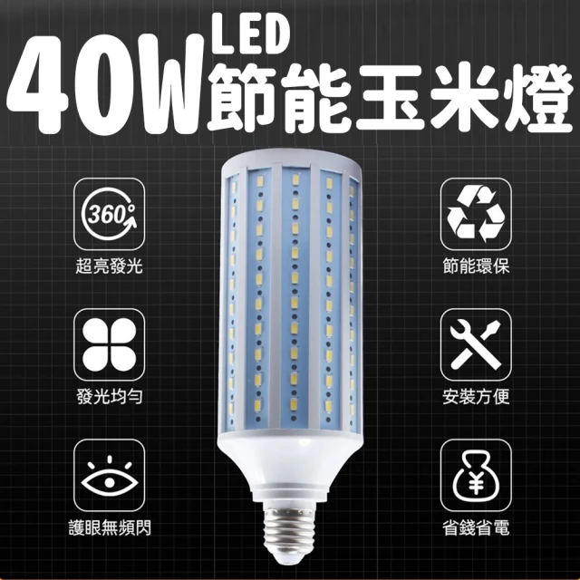 璀璨明月 40W節能LED玉米燈泡(E27規格 省電環保)