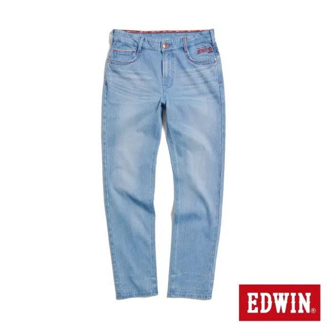 【EDWIN】男裝 東京紅360°迦績彈力機能小直筒牛仔褲(石洗藍)
