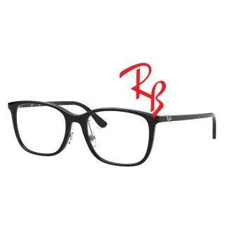 【RayBan 雷朋】亞洲版 大鏡面細鏡臂 舒適可調鼻墊設計 RB7168D 2000 黑 公司貨