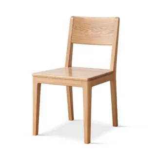 【hoi! 好好生活】源氏木語萊茵橡木原木色實木餐椅 Y110S01