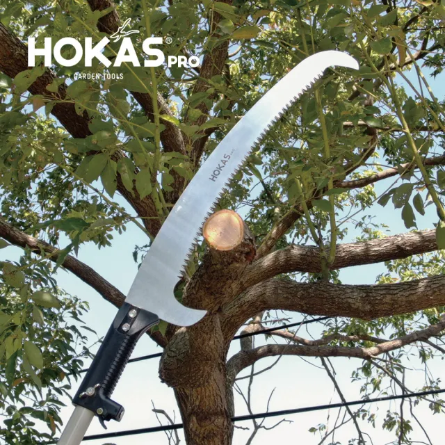 【HOKAS】4公尺伸縮高枝鋸 雙鉤版(多功能懶人神鋸 強力伸縮鋸 台灣製 S141-014)