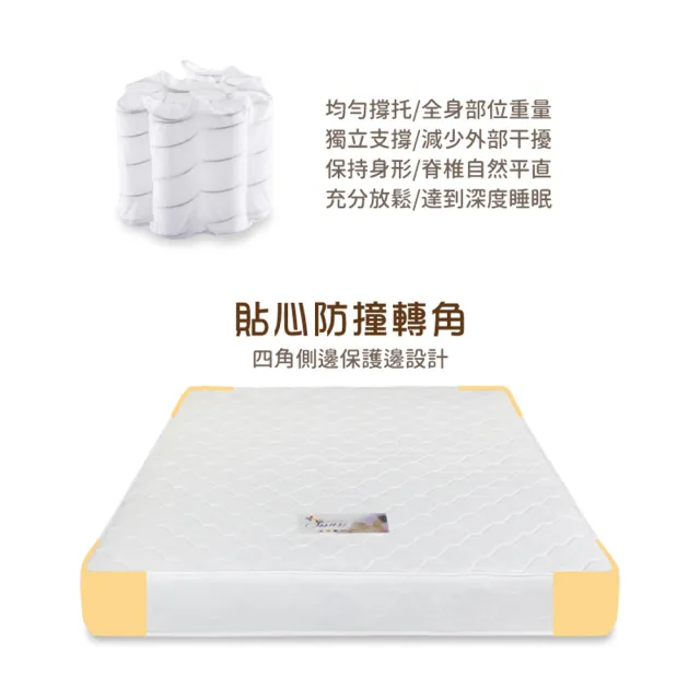 【ASSARI】簡約歐式二線獨立筒床墊(雙人5尺)