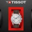 【TISSOT 天梭】官方授權 TELEMETER 1938復刻 計時機械錶手錶 送行動電源(T1424621603200)