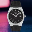 【TISSOT 天梭】官方授權 PRX系列 70年代復刻手錶-黑/40mm 送行動電源 畢業禮物(T1374101705100)