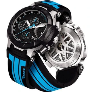 【TISSOT 天梭】官方授權 T-RACE 限量競速計時機械腕錶 男錶 手錶 母親節 禮物(T0484272705702)