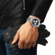 【TISSOT 天梭】PRS516 賽車計時石英手錶-藍x銀/45mm 送行動電源(T1316171104200)