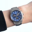 【CITIZEN 星辰】GENTS系列 日本 • 藍限定款 萬年曆 光動能計時腕錶 禮物推薦 畢業禮物(BL5590-55L)