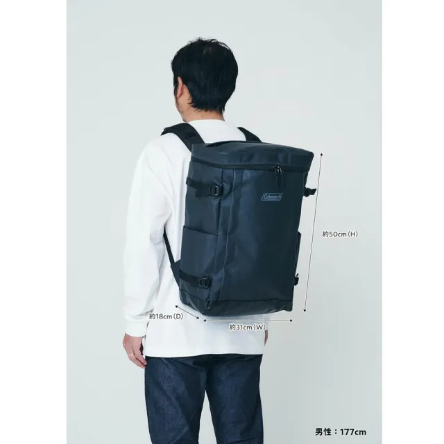 【Coleman】日本版 Shield 35 超大型 麻黑色 防水 箱型 電箱包 男包 背包 旅行包 後背包