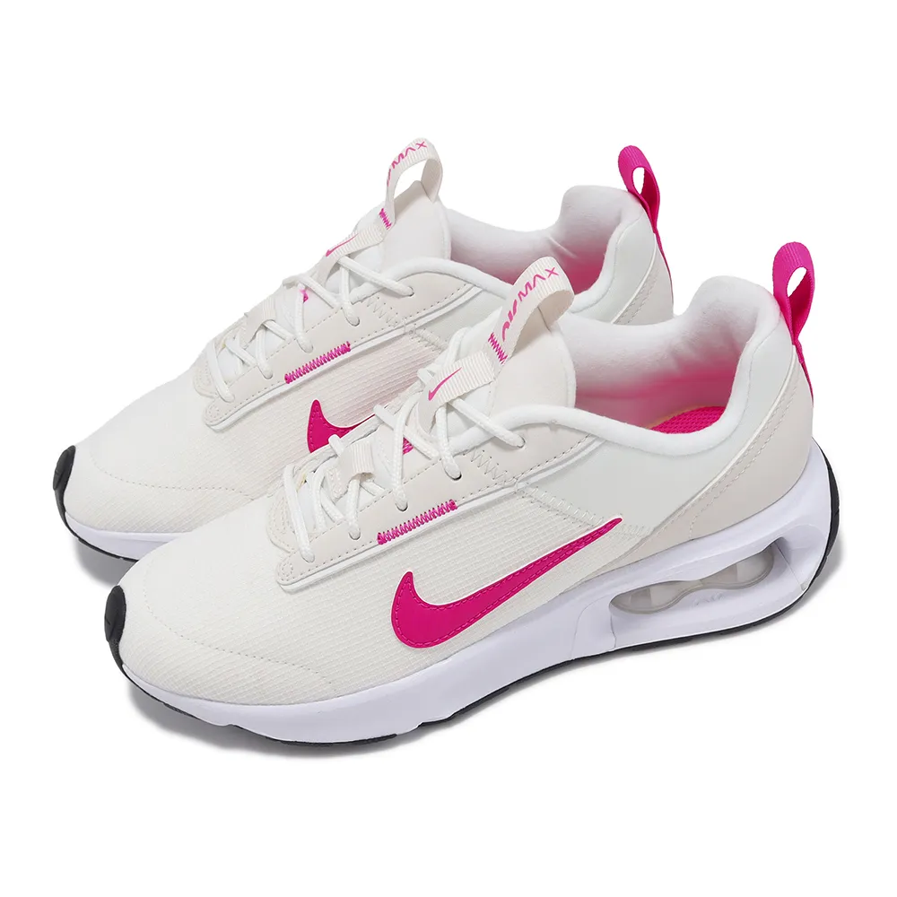 【NIKE 耐吉】休閒鞋 Wmns Air Max INTRLK Lite 女鞋 米白 桃紅 氣墊 厚底 運動鞋(DX3705-101)