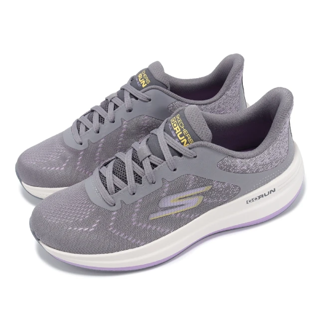 SKECHERS 慢跑鞋 Go Run Pulse 2.0 女鞋 紫 灰 緩衝 透氣 瑜珈鞋墊 健走 路跑 運動鞋(129111-GYLV)