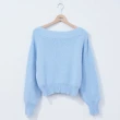 【IENA】優雅船型領質感毛衣 #3250007(白/粉/藍色)