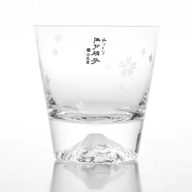 【田島硝子】日本手工吹製 富士山櫻花杯 2入組(TG16-015-RS+TG16-015-RS)