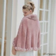 【OMUSES】保暖系粉色毛披肩罩衫11-2204(F)