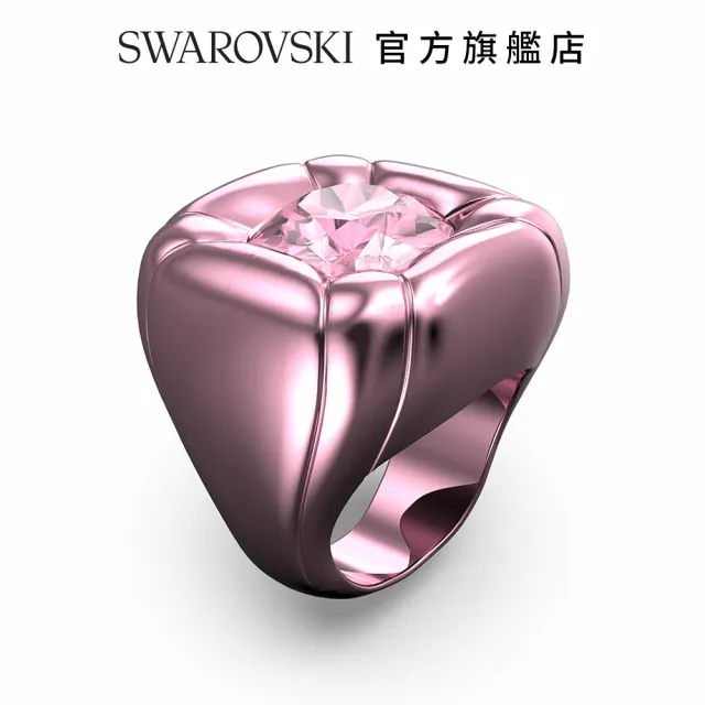 【SWAROVSKI 官方直營】Dulcis 個性戒指枕形切割Swarovski水晶 交換禮物