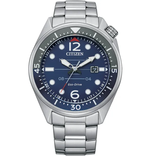 【CITIZEN 星辰】光動能潛水風格手錶-藍 母親節 送禮 禮物(AW1716-83L)