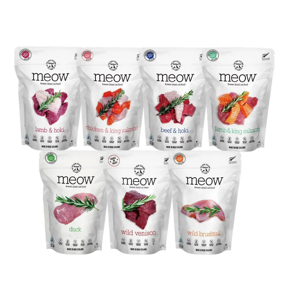 【NZ Natural 鮮開凍】meow貓咪冷凍乾燥生食餐 50g/1.76oz*3包組(凍乾鮮食、貓糧)