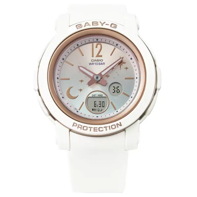 【CASIO 卡西歐】BABY-G 星月夜空 閃耀雙顯腕錶 母親節 禮物(BGA-290DS-7A)