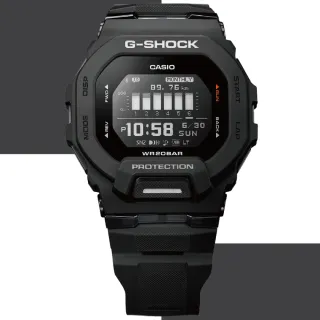 【CASIO 卡西歐】G-SHOCK 藍牙連線 方形運動腕錶 618 年中慶 禮物(GBD-200-1)